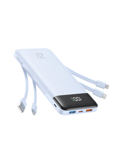charmast Portable Charger Built-in Cables, 20000mAh Power Bank 6-Output