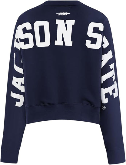 Pro Standard Womens College Wingspan Brushed Back French Terry Crewneck Sweatshirt