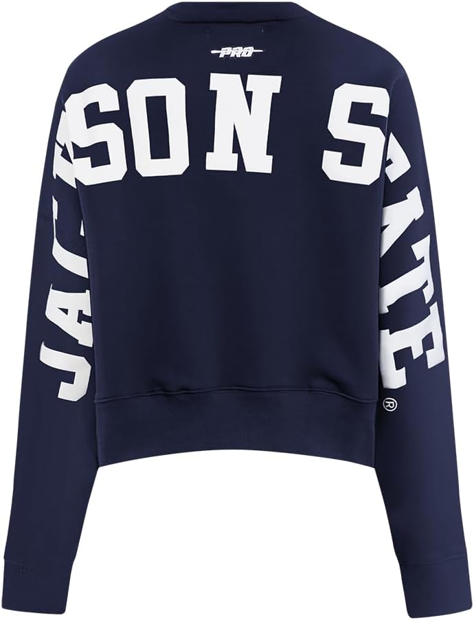 Pro Standard Womens College Wingspan Brushed Back French Terry Crewneck Sweatshirt