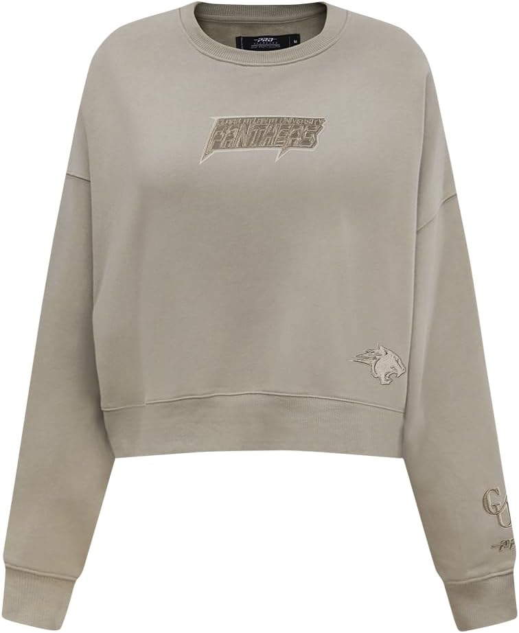Pro Standard Womens College Wingspan Brushed Back French Terry Crewneck Sweatshirt