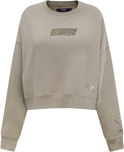 Pro Standard Womens College Wingspan Brushed Back French Terry Crewneck Sweatshirt