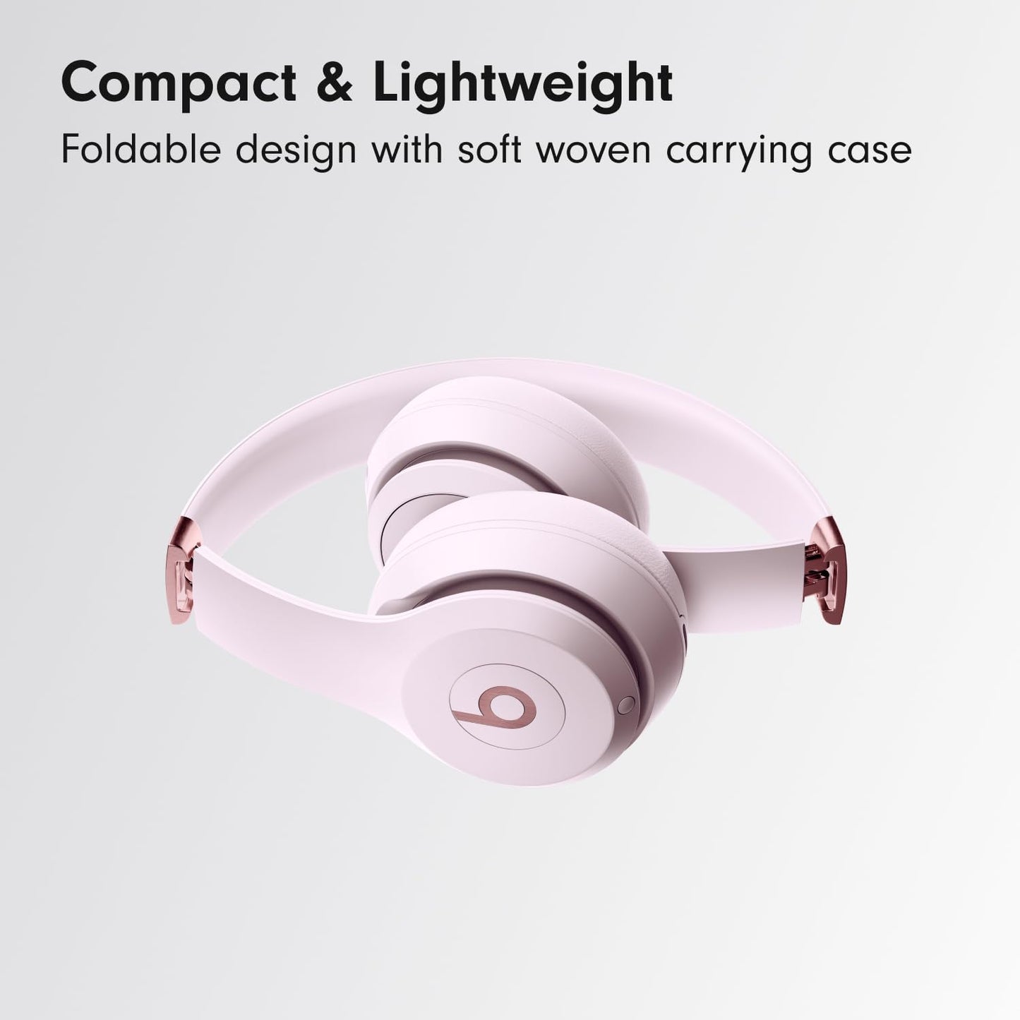 Beats Solo 4 - Wireless On-Ear Bluetooth Headphones, Up to 50-Hour Battery Life, Ultra-Lightweight Comfort, Powerful and Balanced Sound, Apple & Android Compatible - Amazon Exclusive Metallic Pink