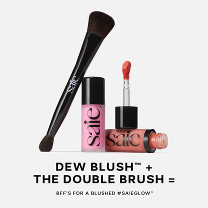 Saie Dew Liquid Blush for Cheeks - Hydrating Cream Blush Stick with a Blendable + Buildable Formula - Skincare Infused Dewy Cheek Tint for a Natural Flush - Glowy Makeup Essential - Baby (.40 oz)