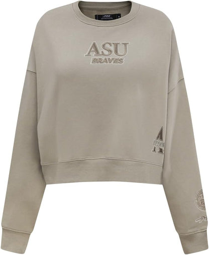 Pro Standard Womens College Wingspan Brushed Back French Terry Crewneck Sweatshirt