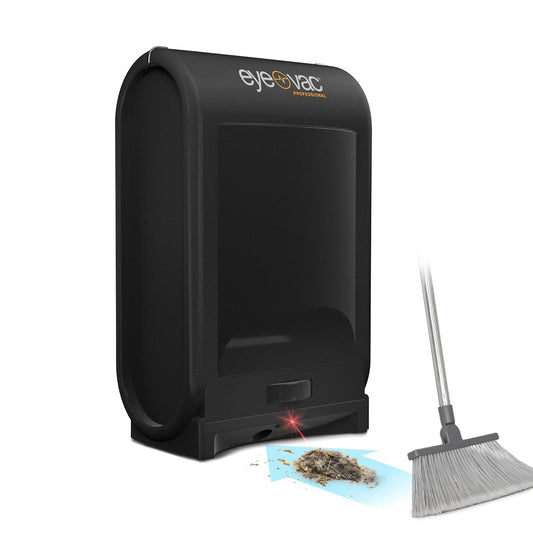 EyeVac Pro Touchless Vacuum Automatic Dustpan - Ultra Fast & Powerful - Great for Sweeping Salon Pet Hair Food Dirt Kitchen, Corded Canister Vacuum, Bagless, Automatic Sensors, 1400 Watt (Black)
