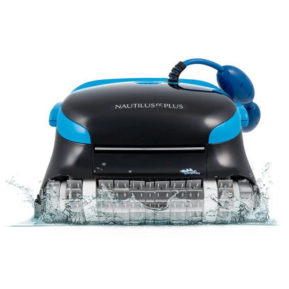 Dolphin Nautilus CC Automatic Robotic Pool Vacuum Cleaner, Wall Climbing Scrubber Brush, Top Load Filter Access, Ideal for Above/In-Ground Pools up to 33 FT in Length