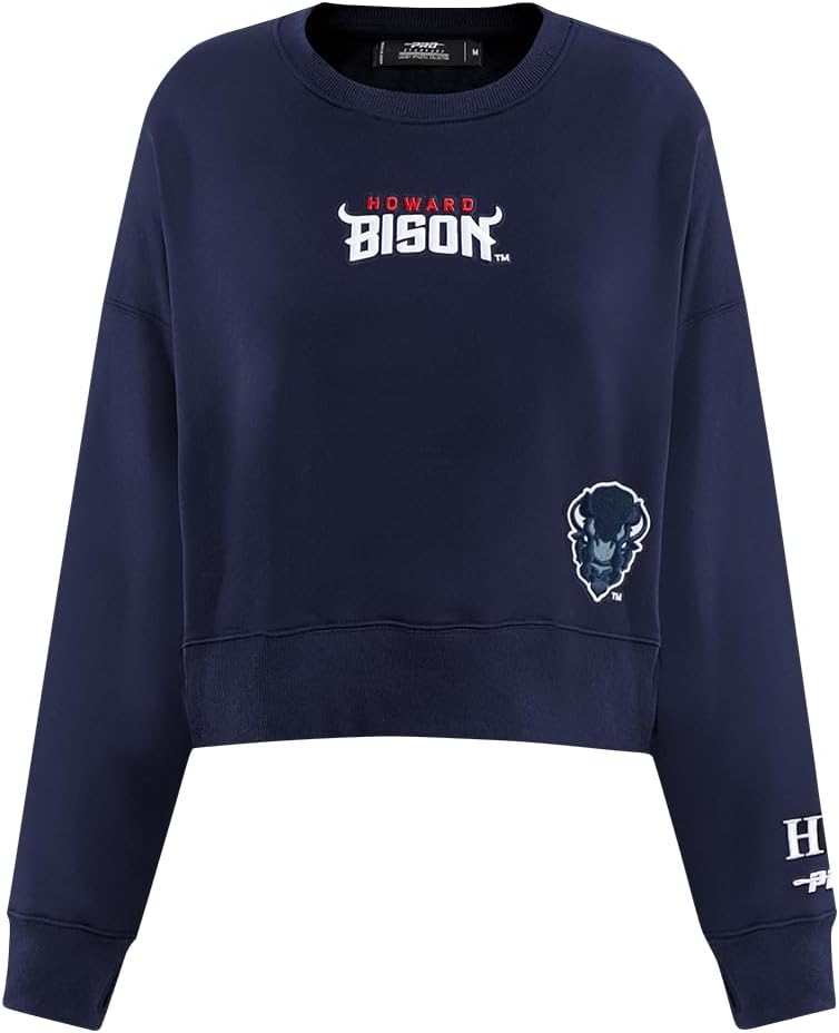 Pro Standard Womens College Wingspan Brushed Back French Terry Crewneck Sweatshirt