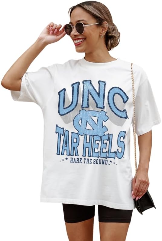 NCAA Women’s Oversized Graphic T-Shirt – Relaxed Fit Short Sleeve, Casual Game Day Top