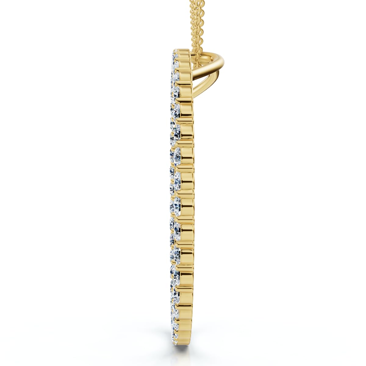 Pompeii 1 Ct Real Diamond Circle Of Life Eternity Round Pendant 14K White or Yellow Gold