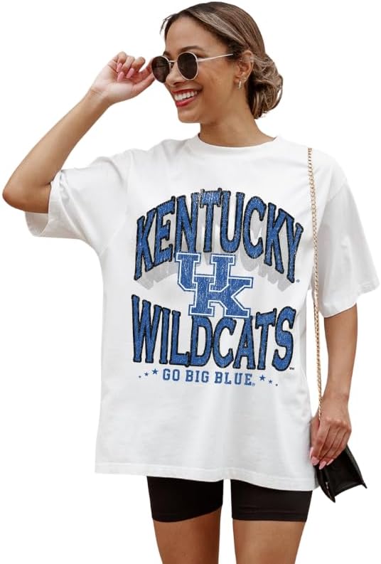NCAA Women’s Oversized Graphic T-Shirt – Relaxed Fit Short Sleeve, Casual Game Day Top