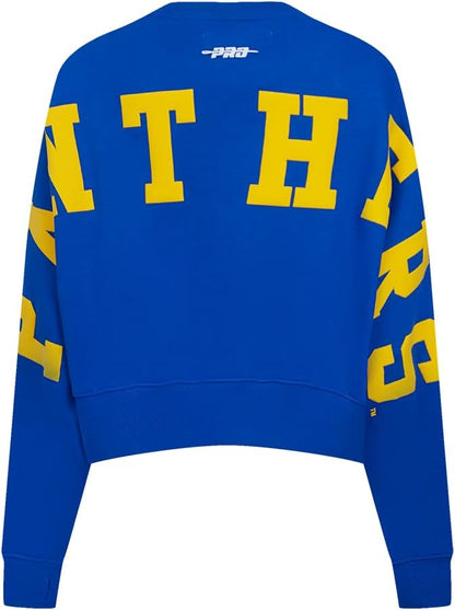 Pro Standard Womens College Wingspan Brushed Back French Terry Crewneck Sweatshirt