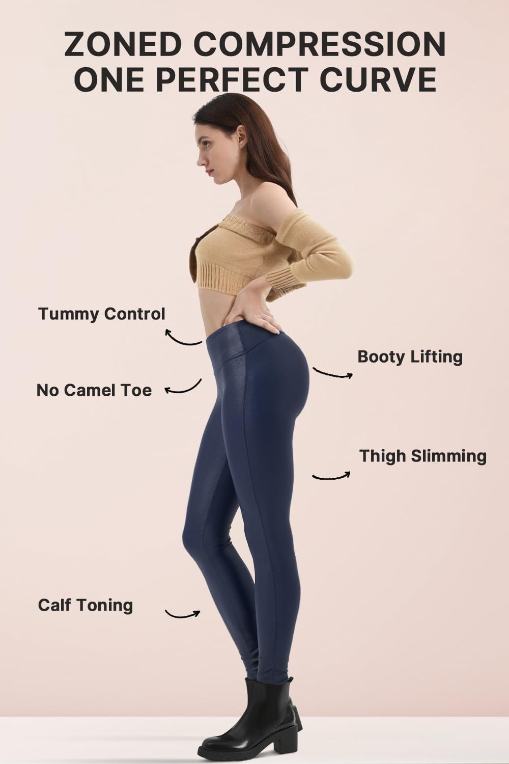 Retro Gong Faux Leather Leggings for Women