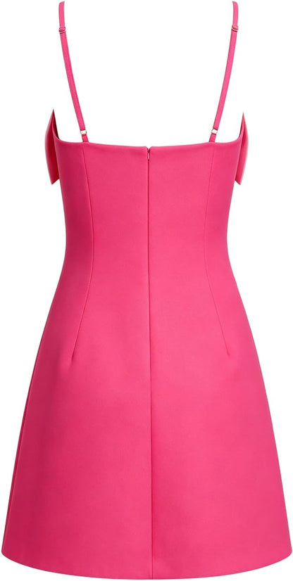 Elle Woods Pink Spaghetti Strap Mini Dress