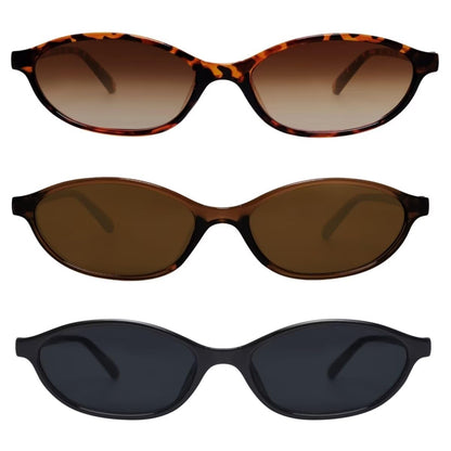 GUVIVI Retro Oval Sunglasses for Women