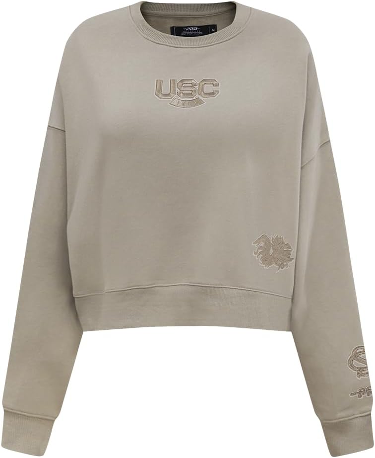 Pro Standard Womens College Wingspan Brushed Back French Terry Crewneck Sweatshirt