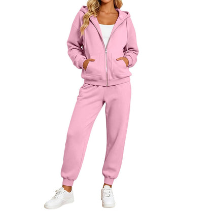 Jogger Sets For Women 2 Piece Zip Up Hoodie And Joggers Baggy Sweatsets