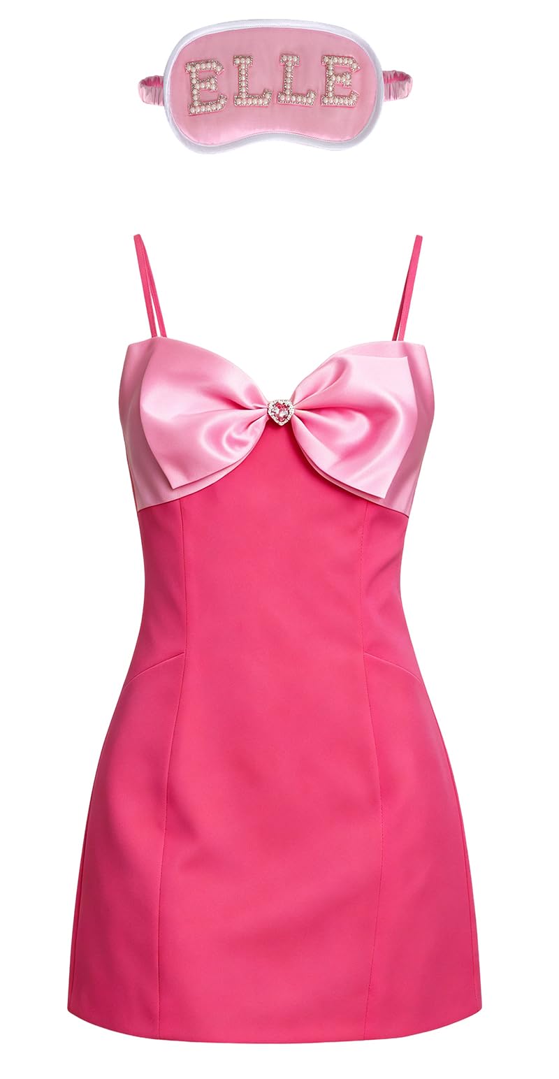 Elle Woods Pink Spaghetti Strap Mini Dress