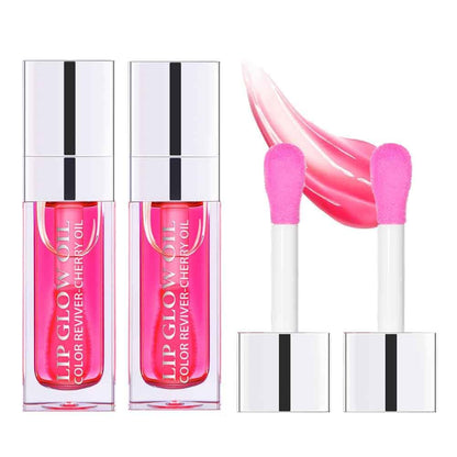 Sokgo Hydrating Lip Glow Oil, Plumping Lip Gloss, Moisturizing Lip Oil Gloss, Transparent Moisturizing Lip Balm, Natural Lip Plumper (Cherry)