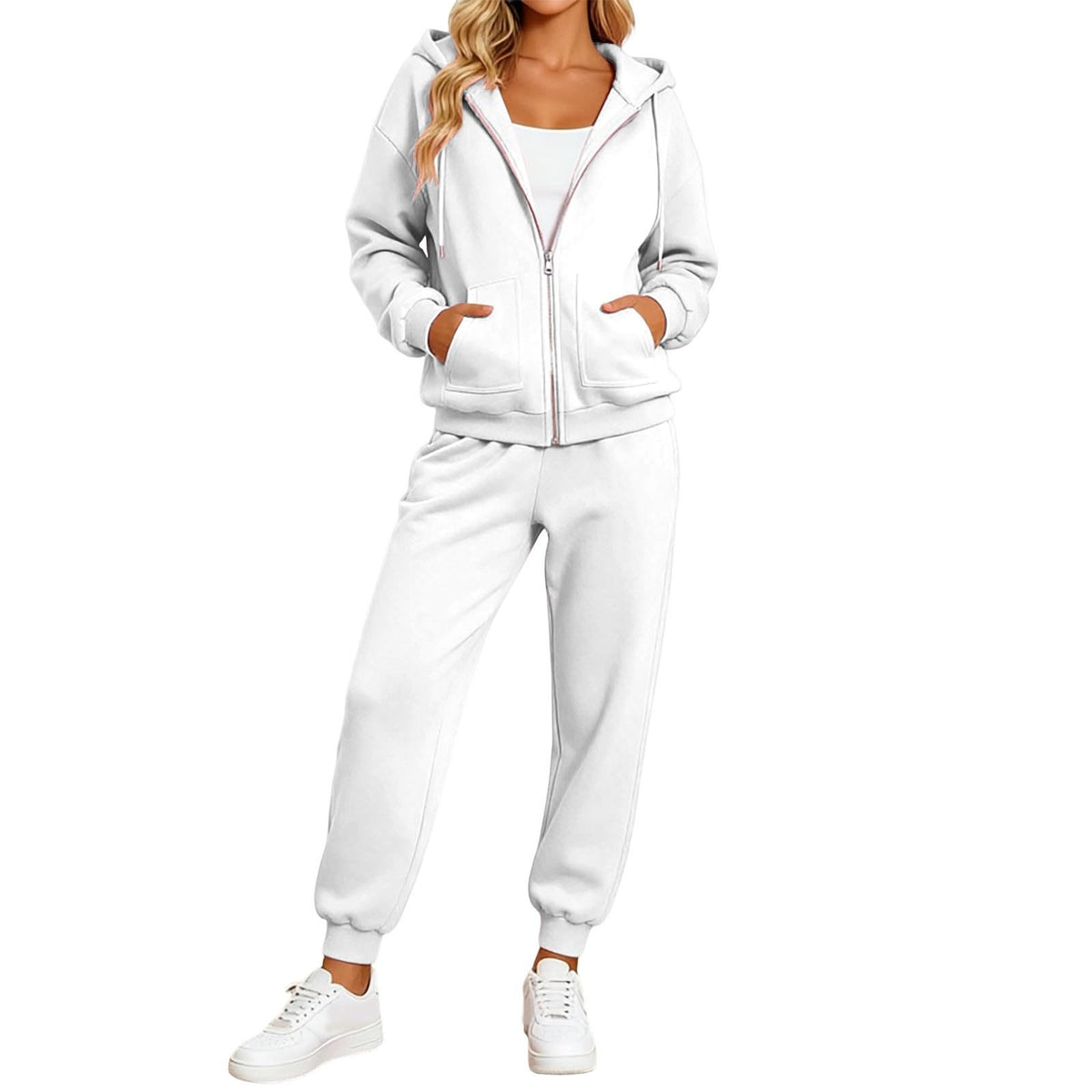 Jogger Sets For Women 2 Piece Zip Up Hoodie And Joggers Baggy Sweatsets
