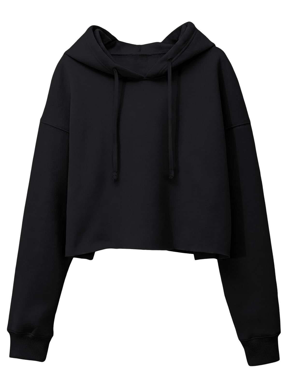 ORANDESIGNE Woman Graphic Print Cropped Hoodie Long Sleeve Fleece Pullover | 60% Cotton,Soft Fleece Fabric,Durable Letter Graphic Print,Drop Shoulder,Loose Fit,Easy Care,Going Out,Fall&Winter Casual