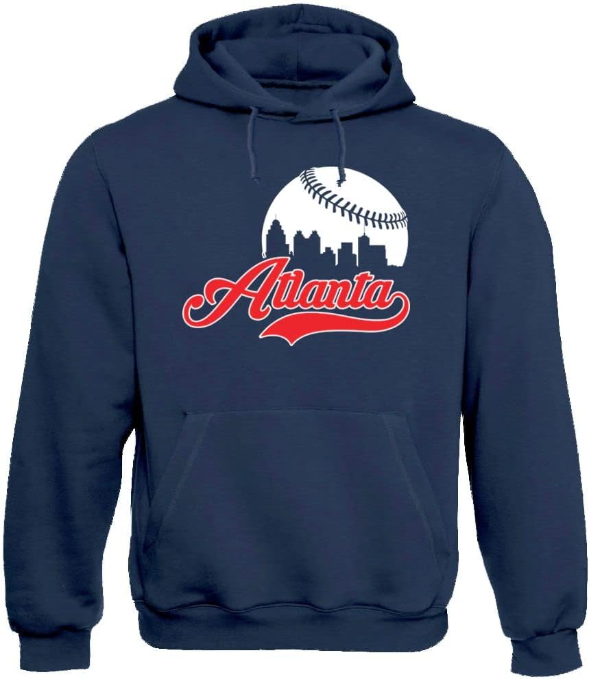 Xtreme Apparrel Cityscape Skyline Men's Hoodie Sweatshirt for Baseball Fans