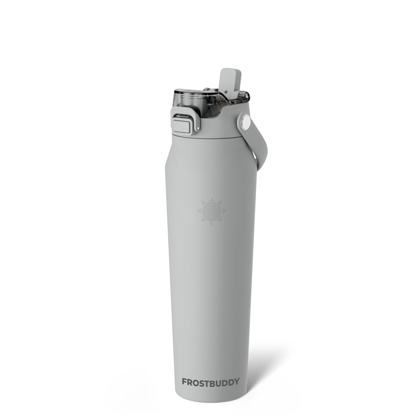 Frost Buddy 24oz Insulated Water Bottle - Straw & Chug Lid - Leak-Proof | Sip-or-chug dual lid | Ice-cold for 24+ hours | Cup-holder friendly