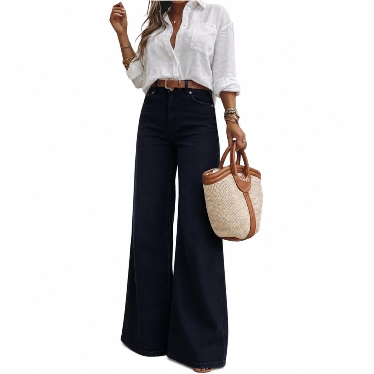 Women's High Waisted Wide Leg Jeans