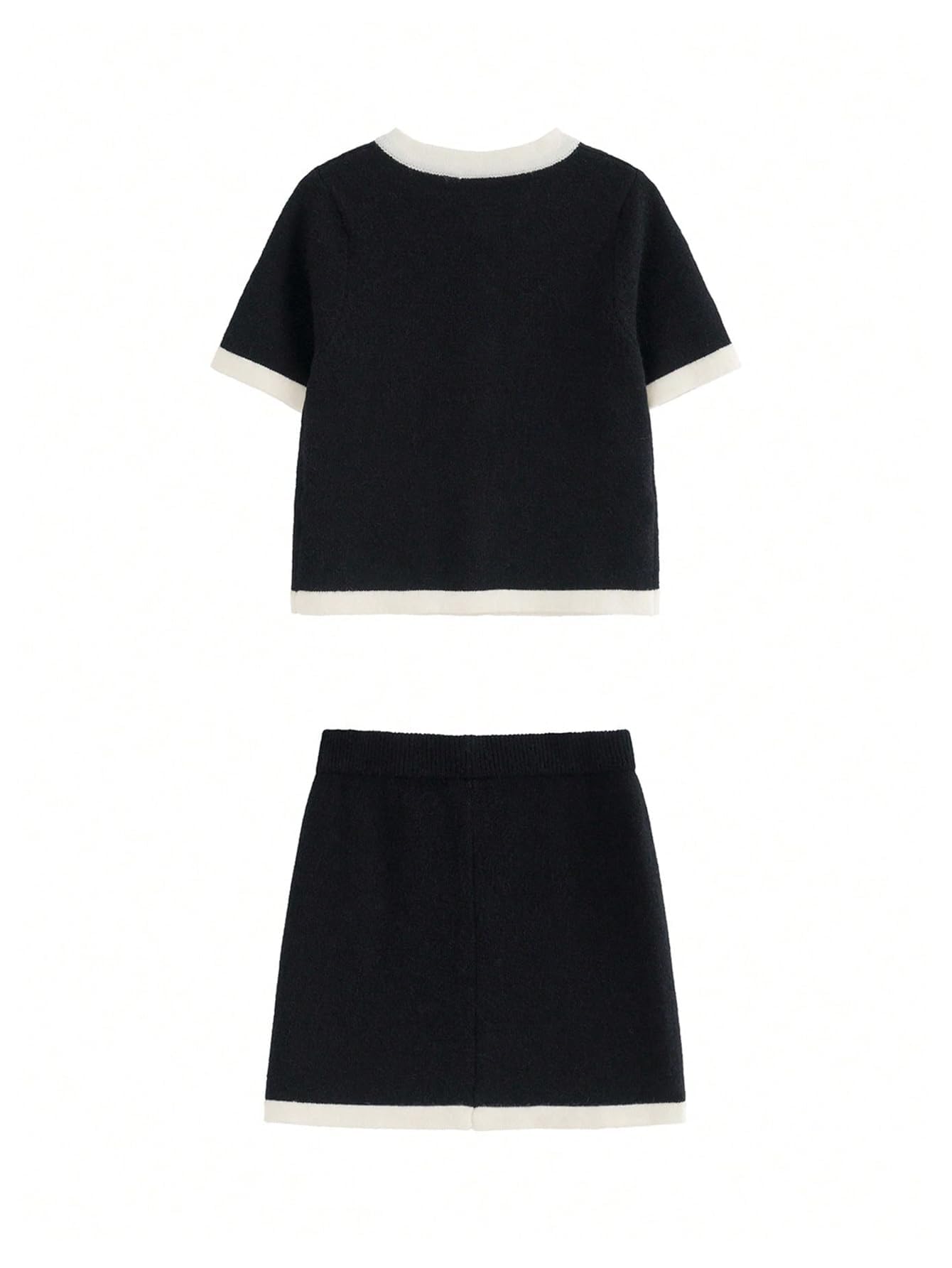 MakeMeChic Women's 2 Piece Sweater Skirt Set Old Money Outfits