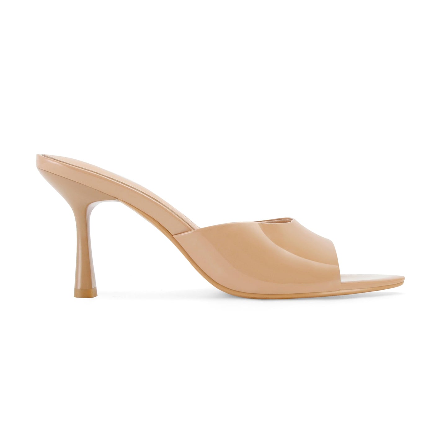 High Heel Mules - Pointed Open Toe Slip On