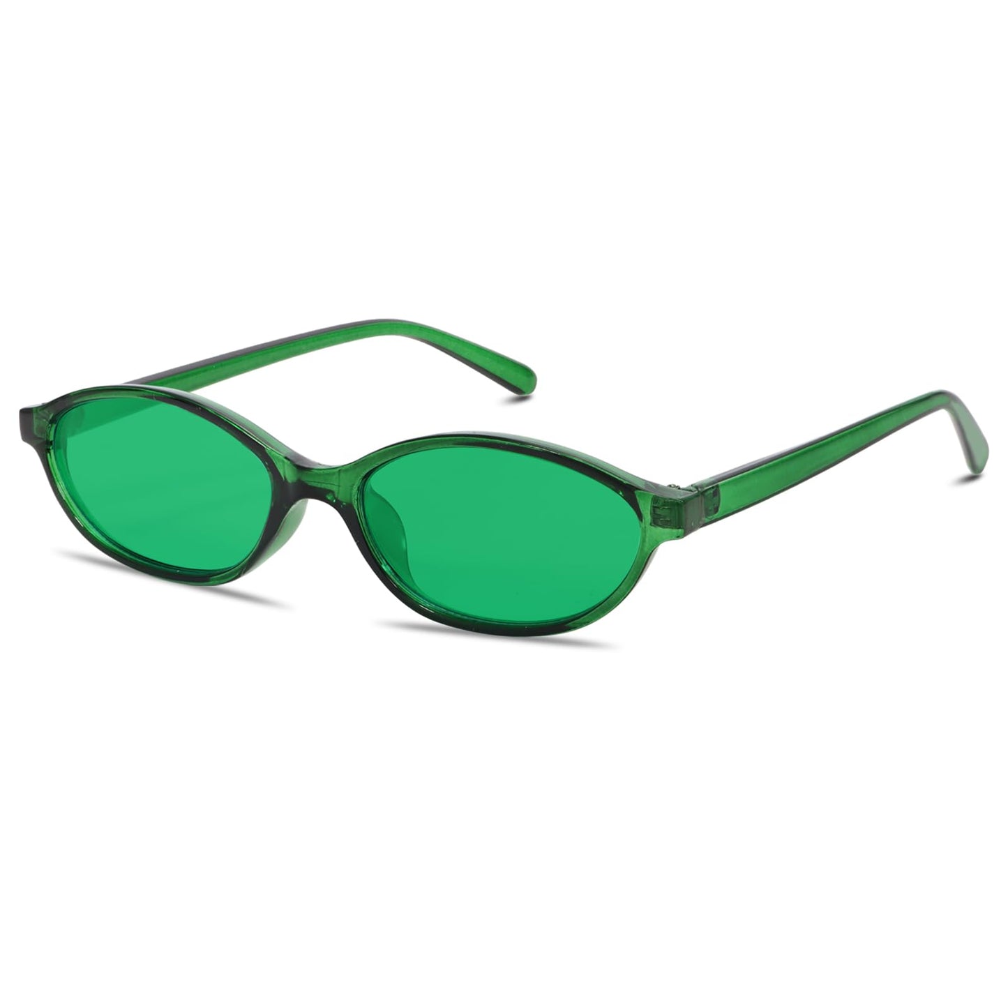 GUVIVI Retro Oval Sunglasses for Women