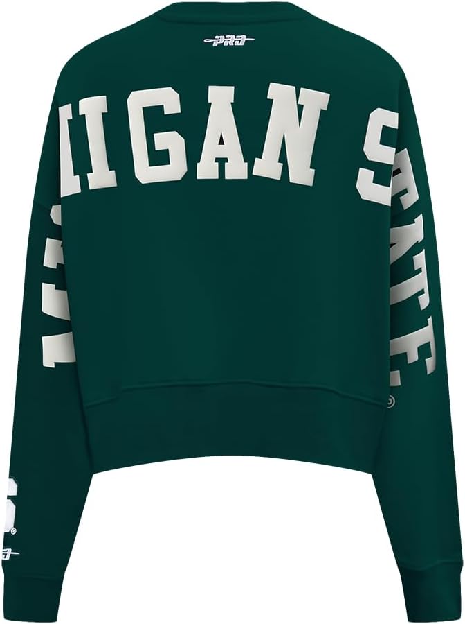 Pro Standard Womens College Wingspan Brushed Back French Terry Crewneck Sweatshirt