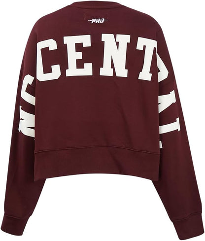 Pro Standard Womens College Wingspan Brushed Back French Terry Crewneck Sweatshirt