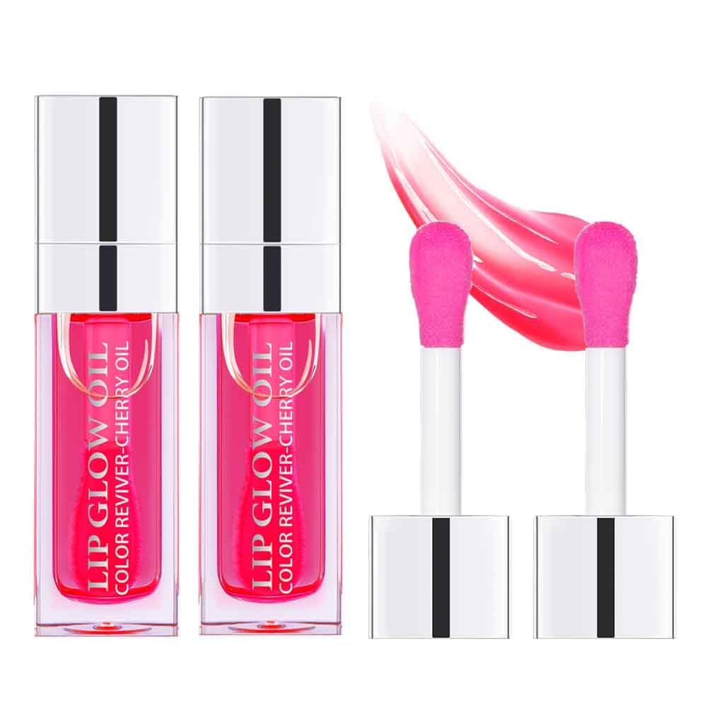 Sokgo Hydrating Lip Glow Oil, Plumping Lip Gloss, Moisturizing Lip Oil Gloss, Transparent Moisturizing Lip Balm, Natural Lip Plumper (Cherry)