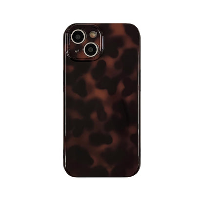 Aesthetic Tortoise Shell Phone Case for iPhone 17 Pro 6.3in,Retro Cool Girl Leopard Print Brown Amber Trendy Full Camera Protective Cover for iPhone 17pro 6.3"