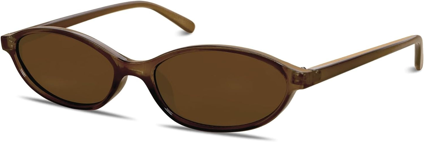 GUVIVI Retro Oval Sunglasses for Women