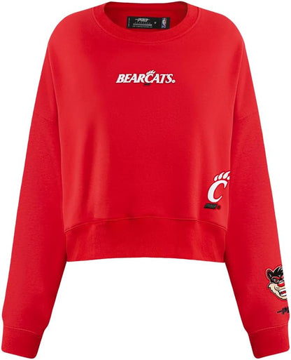 Pro Standard Womens College Wingspan Brushed Back French Terry Crewneck Sweatshirt