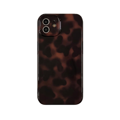 Aesthetic Tortoise Shell Phone Case for iPhone 17 Pro 6.3in,Retro Cool Girl Leopard Print Brown Amber Trendy Full Camera Protective Cover for iPhone 17pro 6.3"