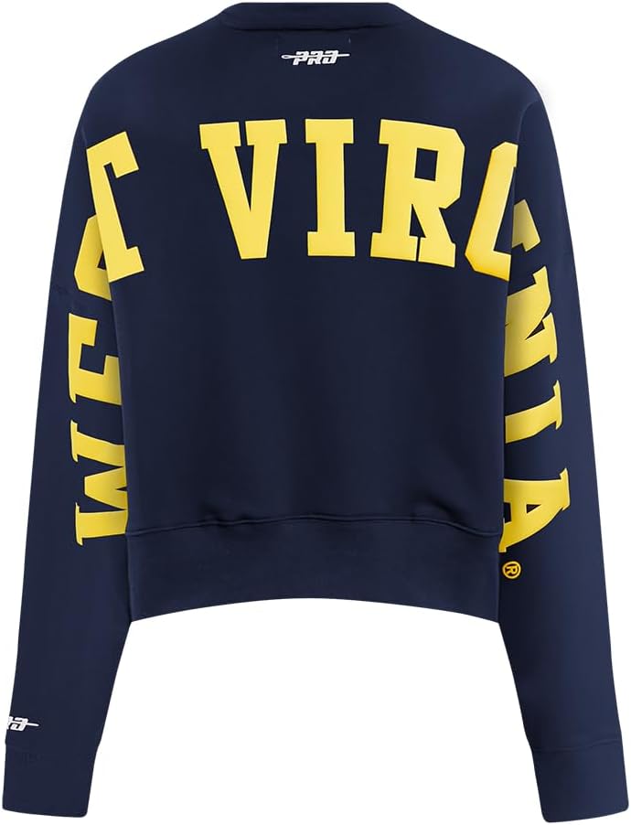 Pro Standard Womens College Wingspan Brushed Back French Terry Crewneck Sweatshirt