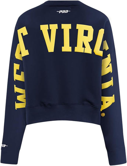 Pro Standard Womens College Wingspan Brushed Back French Terry Crewneck Sweatshirt