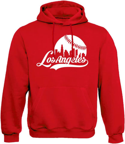 Xtreme Apparrel Cityscape Skyline Men's Hoodie Sweatshirt for Baseball Fans