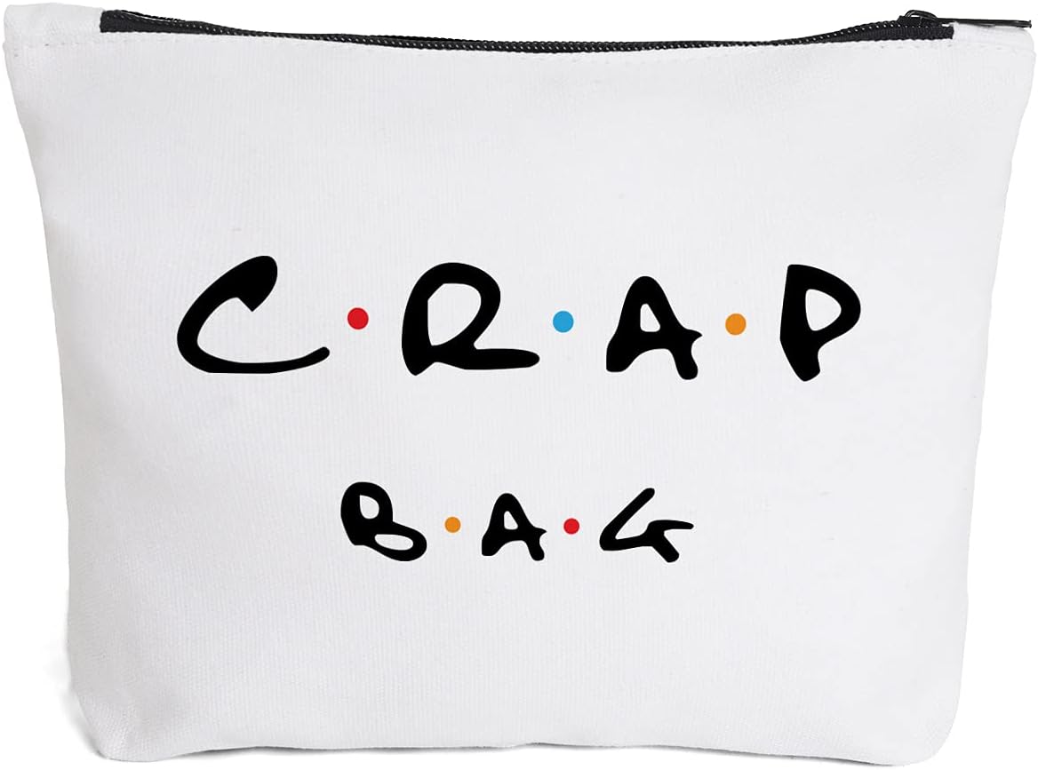 Funny gift Friend makeup bag, Best friend Cosmetic Bag, Friends Theme Natural Reusable Eco-Friendly Makeup Bag Gifts, for Women Men Best Friends Birthday Christmas Gift