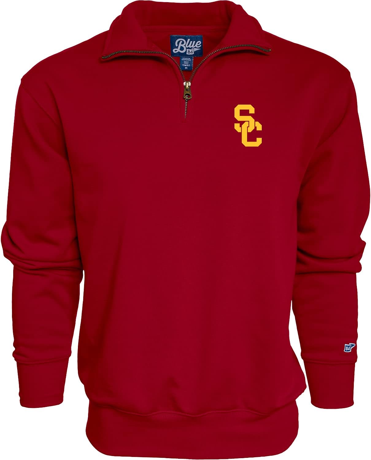 Blue 84 NCAA mens Quarter Zip Sweatshirt Icon