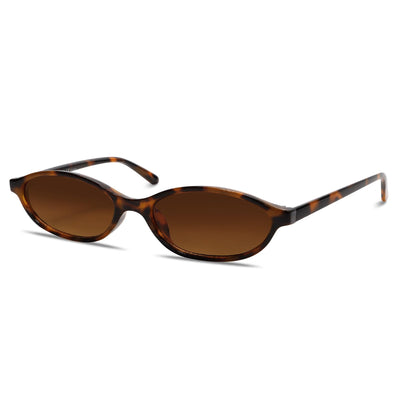 GUVIVI Retro Oval Sunglasses for Women