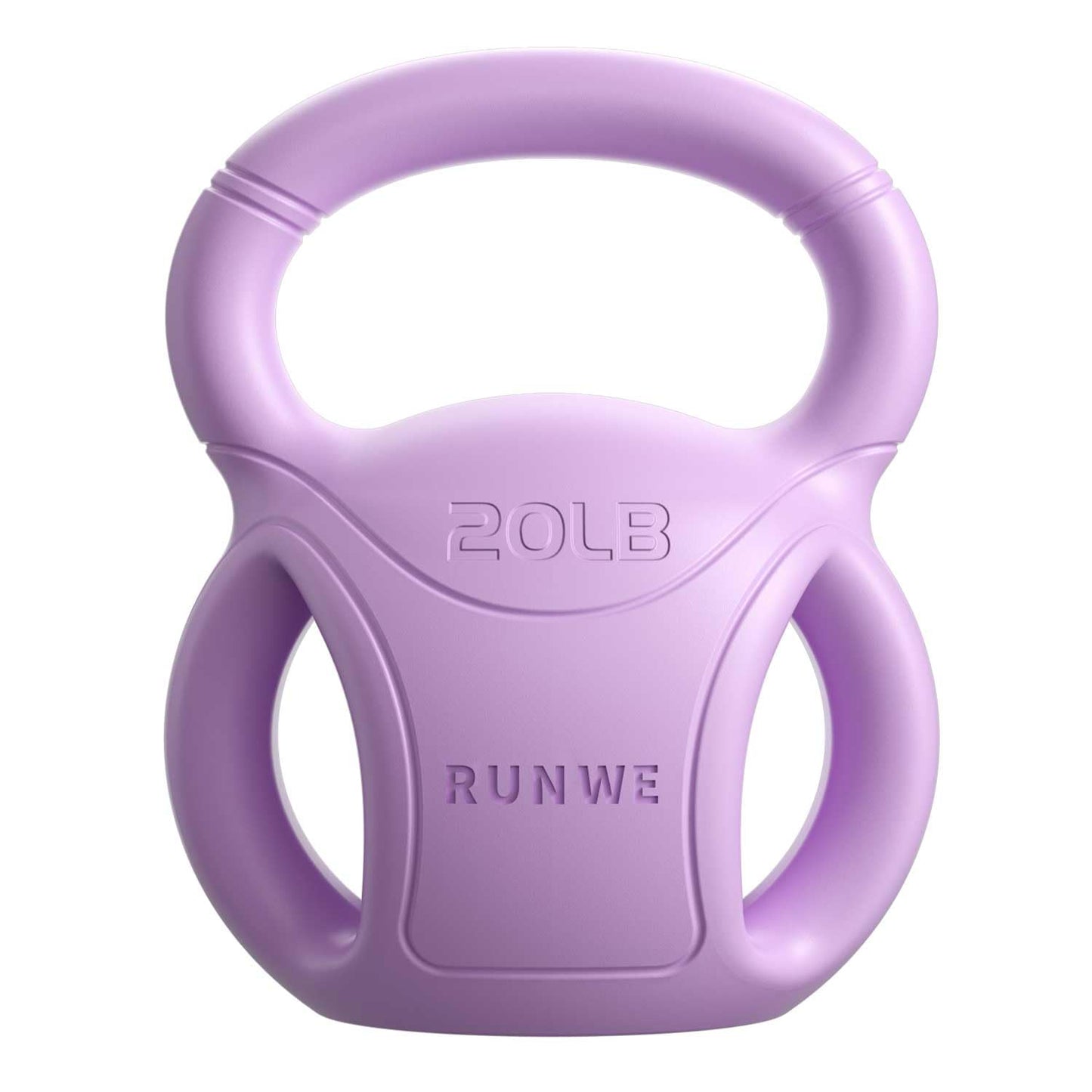 RUNWE 3 Handle Kettlebells Weight - Weight for Women Options 5, 10, 15 and 20 LB for Russian Twists AB Exercise, Weightlifting and Core Fitness Exercise Home Gym [Single in Sold]