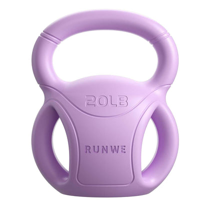 RUNWE 3 Handle Kettlebells Weight - Weight for Women Options 5, 10, 15 and 20 LB for Russian Twists AB Exercise, Weightlifting and Core Fitness Exercise Home Gym [Single in Sold]