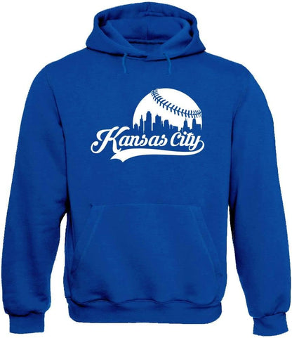Xtreme Apparrel Cityscape Skyline Men's Hoodie Sweatshirt for Baseball Fans