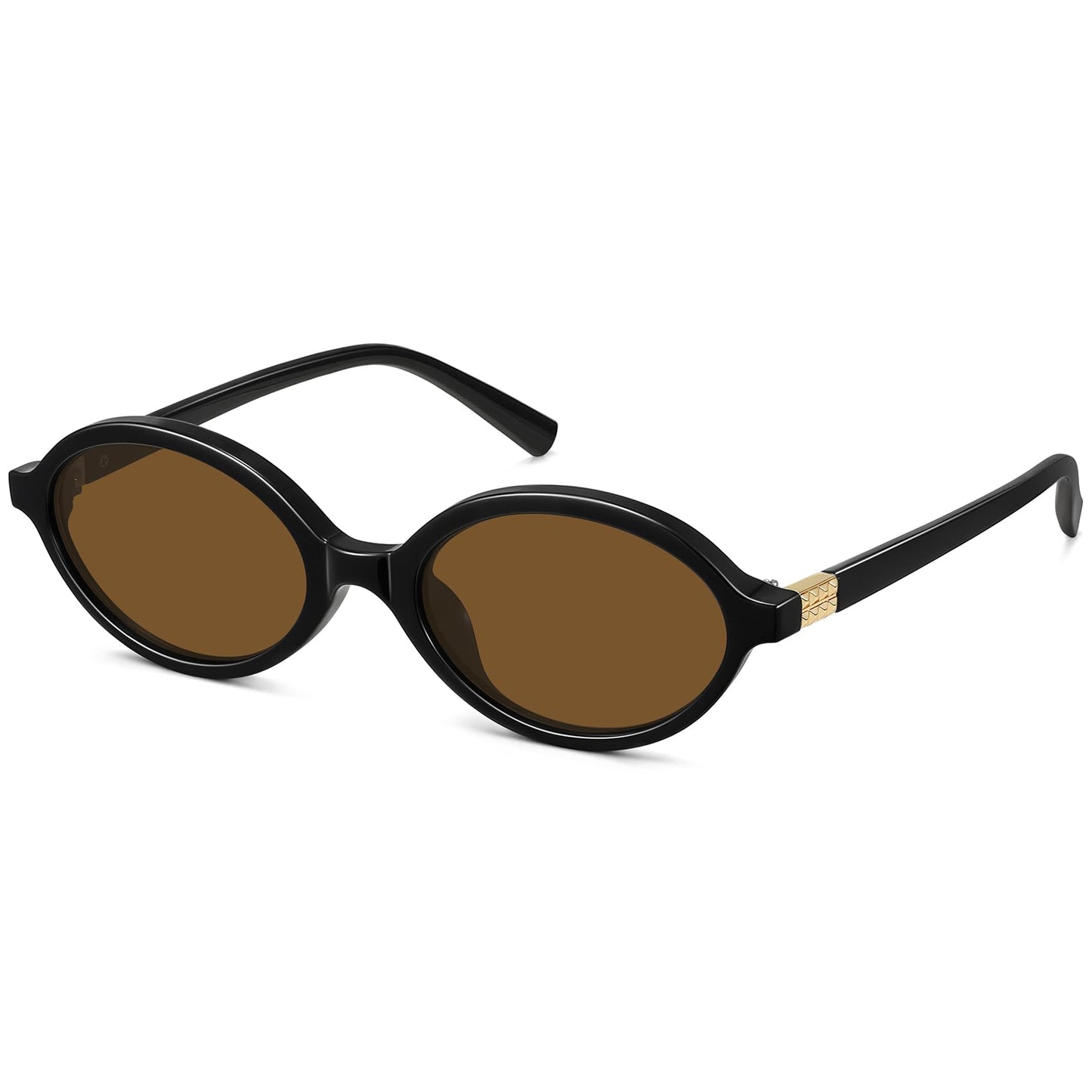 WOWSUN Retro Oval Sunglasses for Women,Slim 90s Vintage Fashion Shades