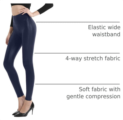 Retro Gong Faux Leather Leggings for Women