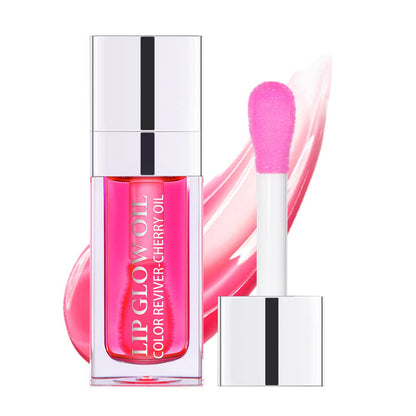 Sokgo Hydrating Lip Glow Oil, Plumping Lip Gloss, Moisturizing Lip Oil Gloss, Transparent Moisturizing Lip Balm, Natural Lip Plumper (Cherry)