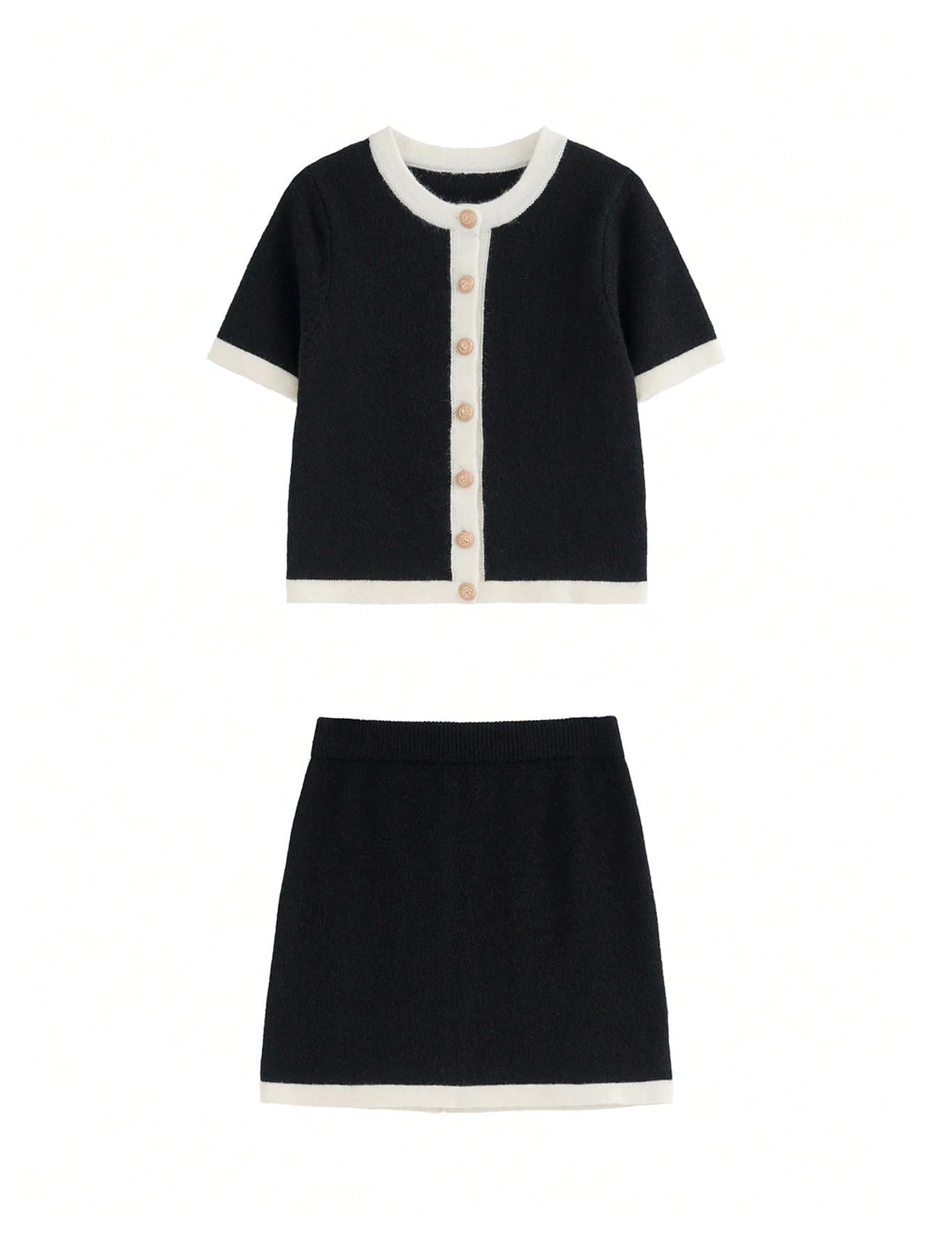 MakeMeChic Women's 2 Piece Sweater Skirt Set Old Money Outfits